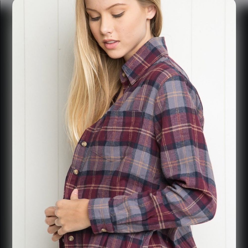 Brandy Melville purple flannel
